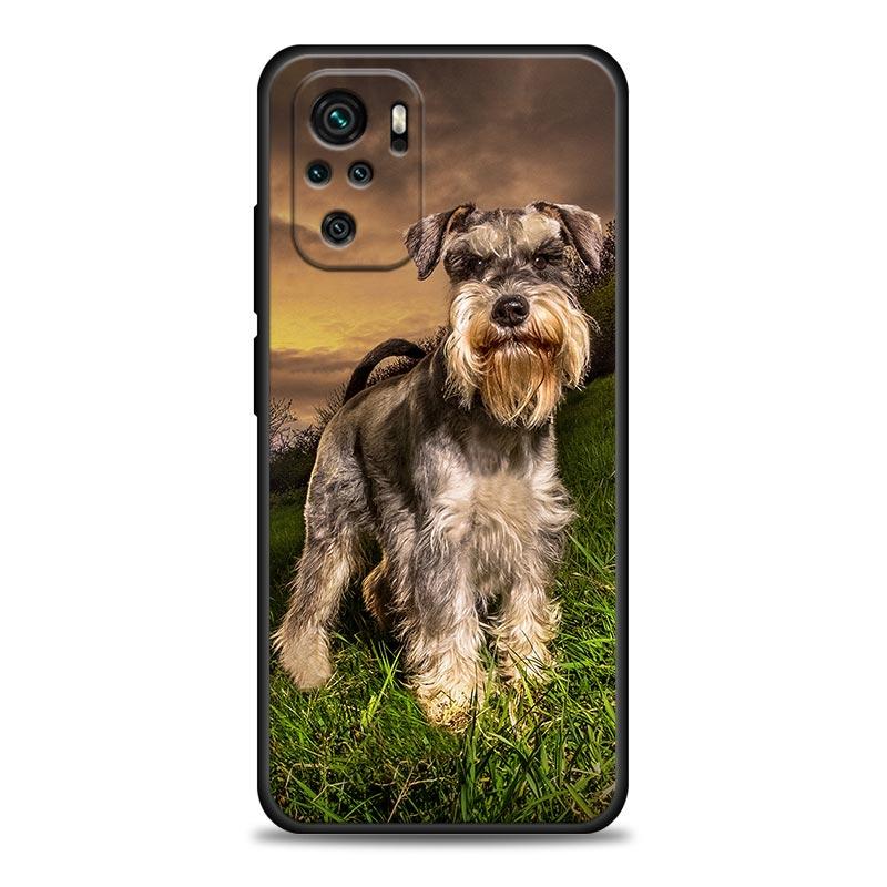 

Dog Pet Schnauzer Phone Case For Xiaomi Redmi Note 11 10 9 8 12 Pro 9S 7 10S 11S Soft Cover For Redmi Note 8Pro 10Pro Funda Dogs Redmi Note 9T