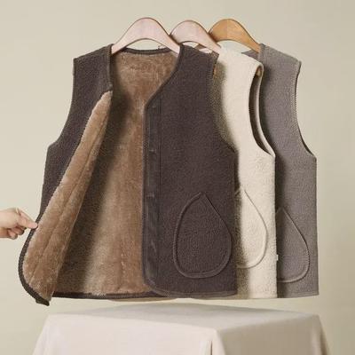2026 Autumn/Winter Plush Lamb Wool Women's Versatile Fashion Vest