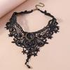 Gothic Black Lace Necklace for Women Steampunk Water Drop Choker Necklaces Girls Party Jewelry Gift