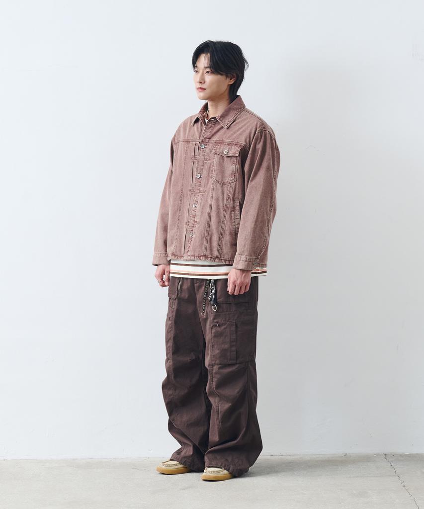 Nontai Parachute Contrast Cargo Pant (Brown)