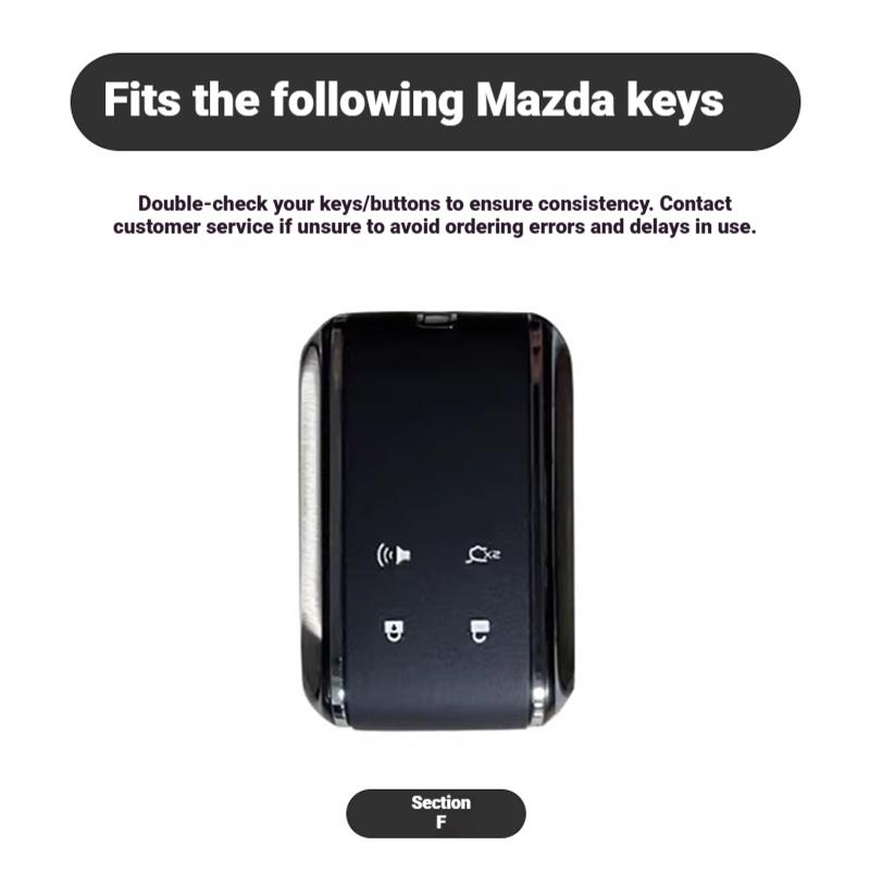 Car Zinc Alloy Leather Key Case Cover For Mazda EZ6 EZ-6 EZ-60 EZ60 200 130 480 600 Protective Shell Holder Chain Accessories