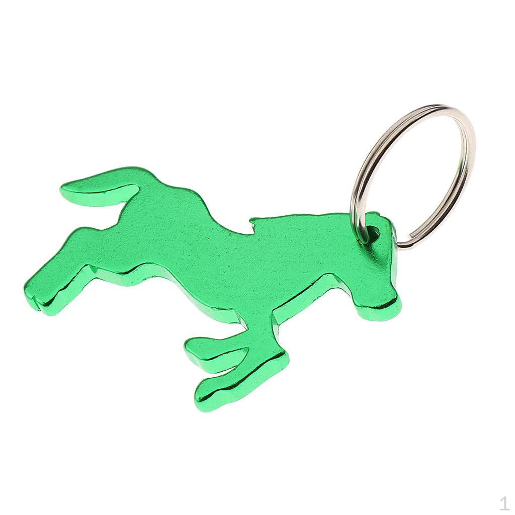 Aluminum Alloy Horse Pattern Bottle Opener with Keychain