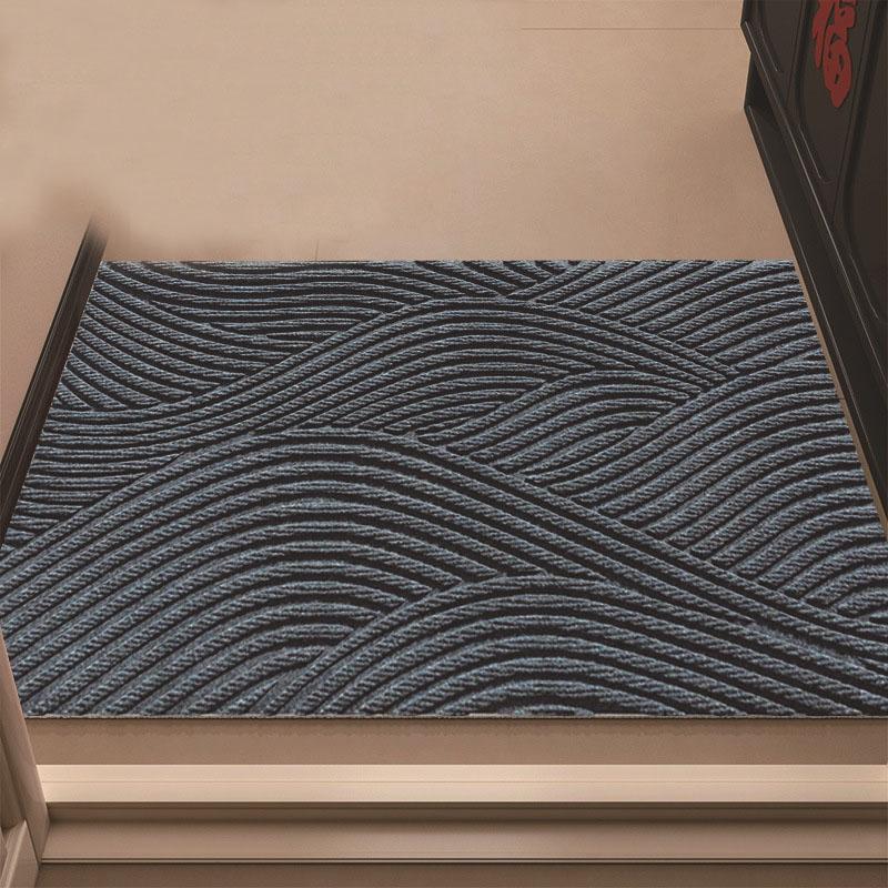 Waterproof Entrance Doormat Anti Slip Indoor Outdoor Carpet PVC Anti Slip Door Mat Durable Foot Rug Grey Black Can Be Cut