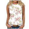 Summer Floral Tank Tops Flower 3D Print Women O-Neck Casual Vest Off Shoulder Y2k Elegant Sleeveless Top Camisole Woman Clothing