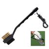 Double Headed Brass & PP Golf Brush Groove Ball Cleaner Cleaning Tool Kit