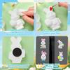 Sinmoe 12 Sets Easter Painting Kit for Kids Unpainted DIY Ceramic Figurines Paint Your Own Figurines Easter Egg Bunny Gnomes Carrot Flower