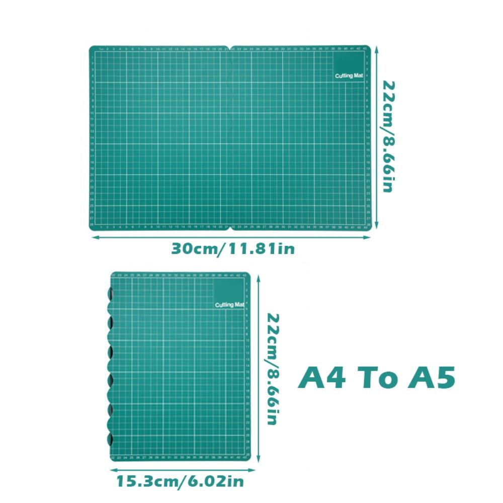 

Foldable Cutting Pad A3-A4/A4-A5 Size Switching Carving Board Portable Cutting Mat Sewing Tool A4 To A5 Green
