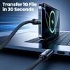TOOCKI TQ-X57C4 1m USB C to USB C 240W PD Fast Charging Cable Digital Display Braided Data Cord