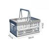 Opvouwbare Mand Buiten Draagbare Picknickbox Met Handvat Kamperen Opvouwbare Opbergplastic Doos Grote Boodschappenmand Supermarkt