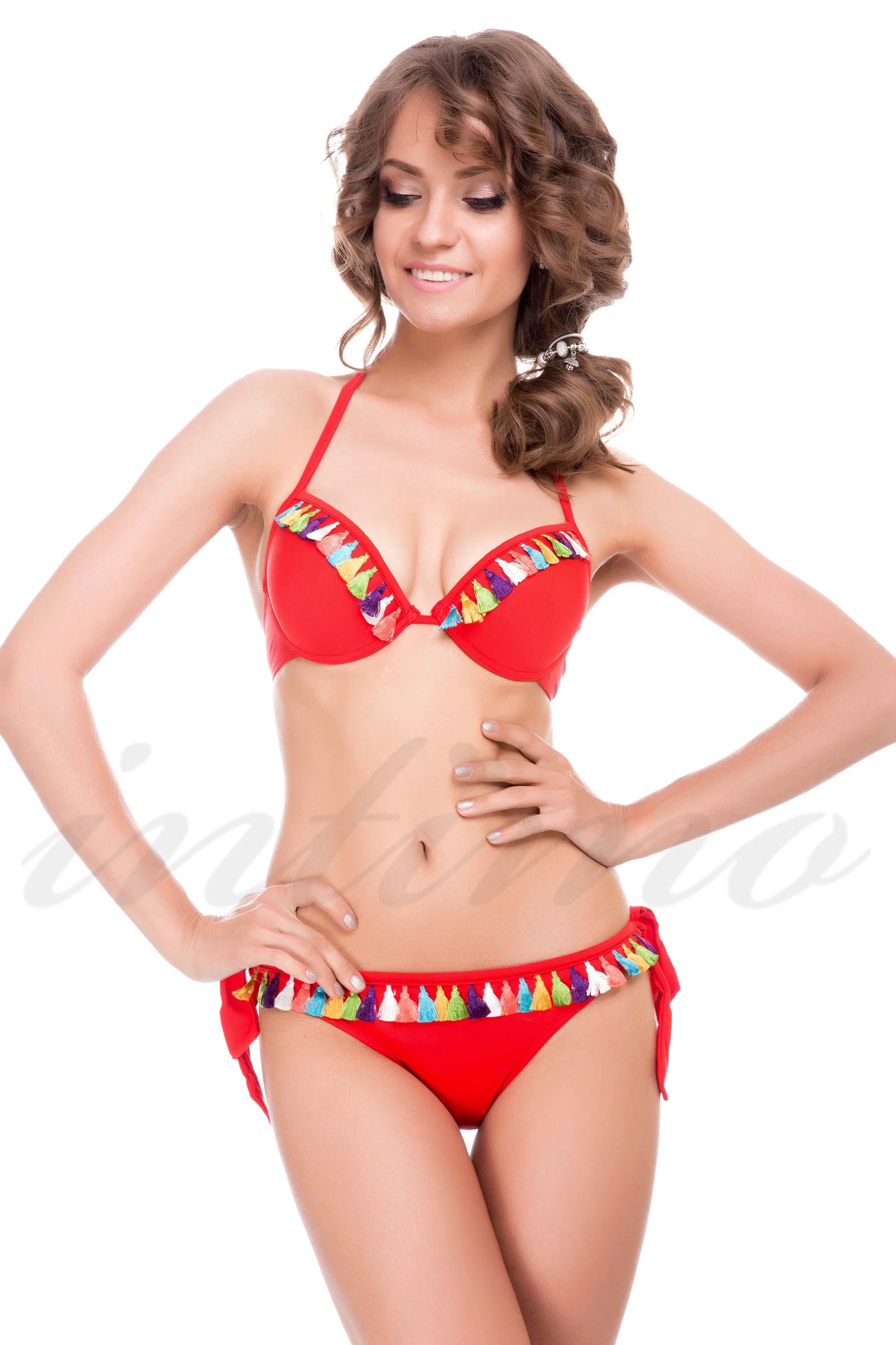 

Купальник Push Up, плавки сліп Infiore (52951) 42B/S імперська червоний колір