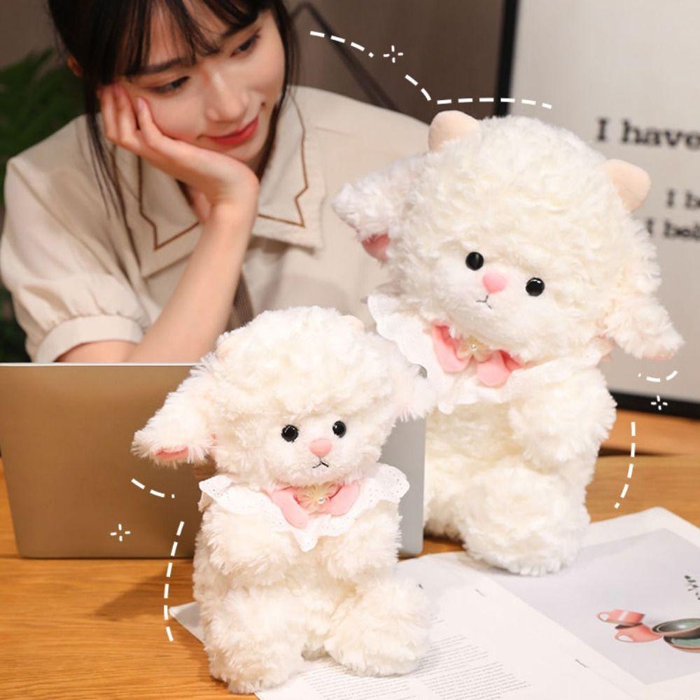 

Cartoon Sheep Plush Doll Fluffy Animal Fluffty Doll Lamb Plush Toy Home Decor 25cm