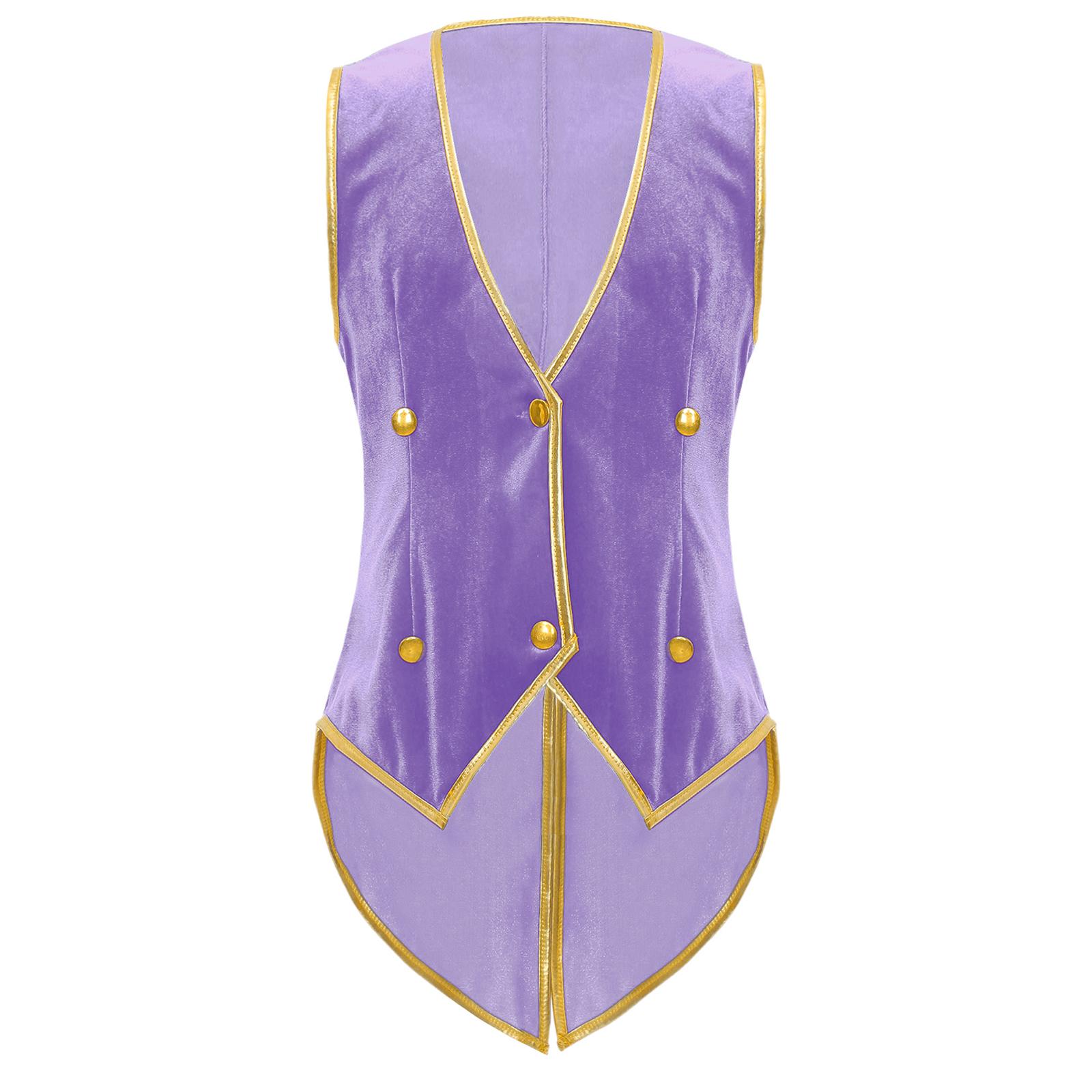 

Boys Vintage Medieval Velvet Tailcoat Victorian Gentleman Tuxedo Vest Steampunk Jacket Party Costume 15-16 Years фіолетовий