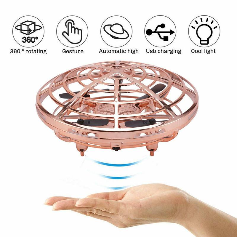 Hand Controlled Mini Drone Induction Levitation Ufo Flying Toy For Kids Gift Fun
