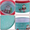 Christmas Biscuit Box Tinplate Candy Container with Lid Holiday Gift Storage Tin Xmas Party Decoration Sweet Treat Case Metal
