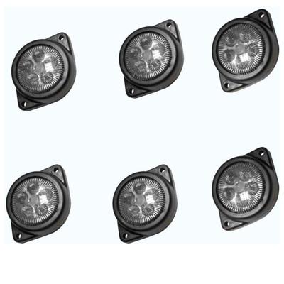 LED Umrissleuchten Anhänger für LKW 24V Klar Begrenzungsleuchten Hühneraugen für Sattelzugmaschinen Freightliner Cargo – Universelle Passform (Packung mit 6)