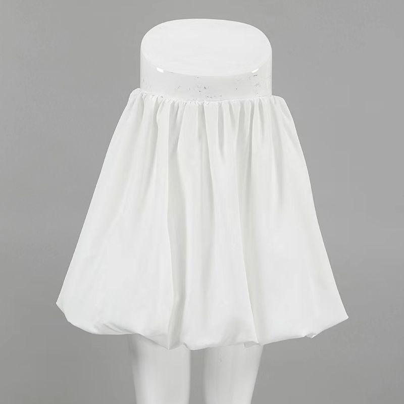 

Fashion Summer Short Skirt Balloon Skirt Sexy High Waist All-Match Tutu Sexy High Waisted Skirt White M