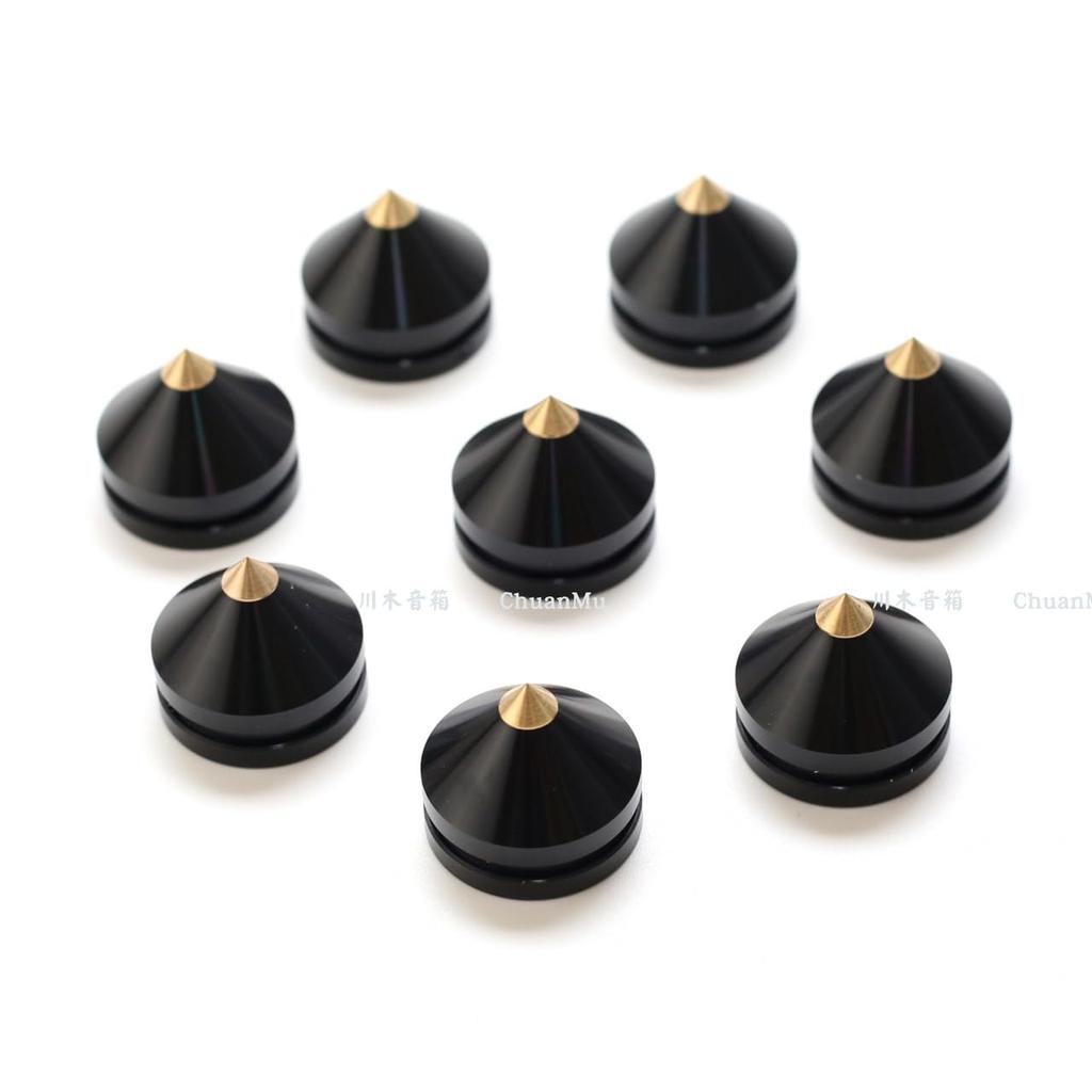 Speaker Spike Set of Brass Aluminum Metal Improves Sound Quality and Compatible with CD Kawaki High-End Insulators, 4, + Feet, Bass, Players/DACs