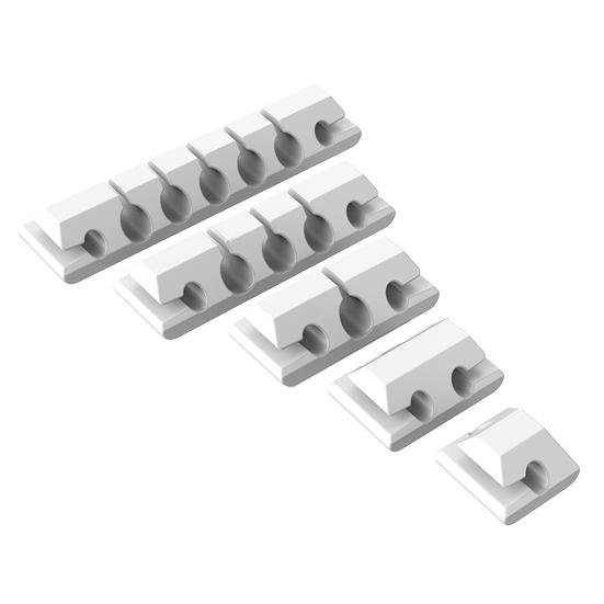 Clip Portacavi In Silicone - Confezione Da 5 - Organizer Per Cavi USB E Ricarica - Adesivo Forte - 3