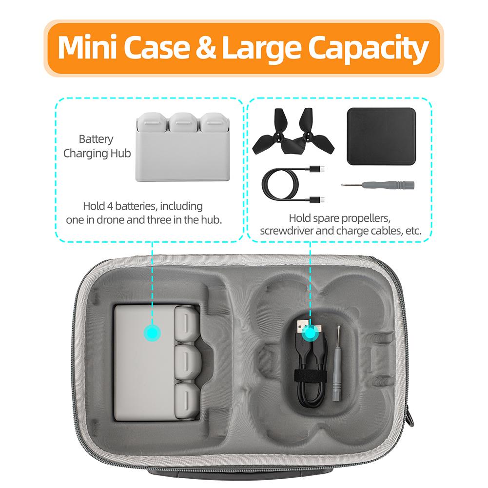 Portable Carrying Case Carrying Bag Shockproof Case for DJI Neo Drone and RC 2 Remote Controller
