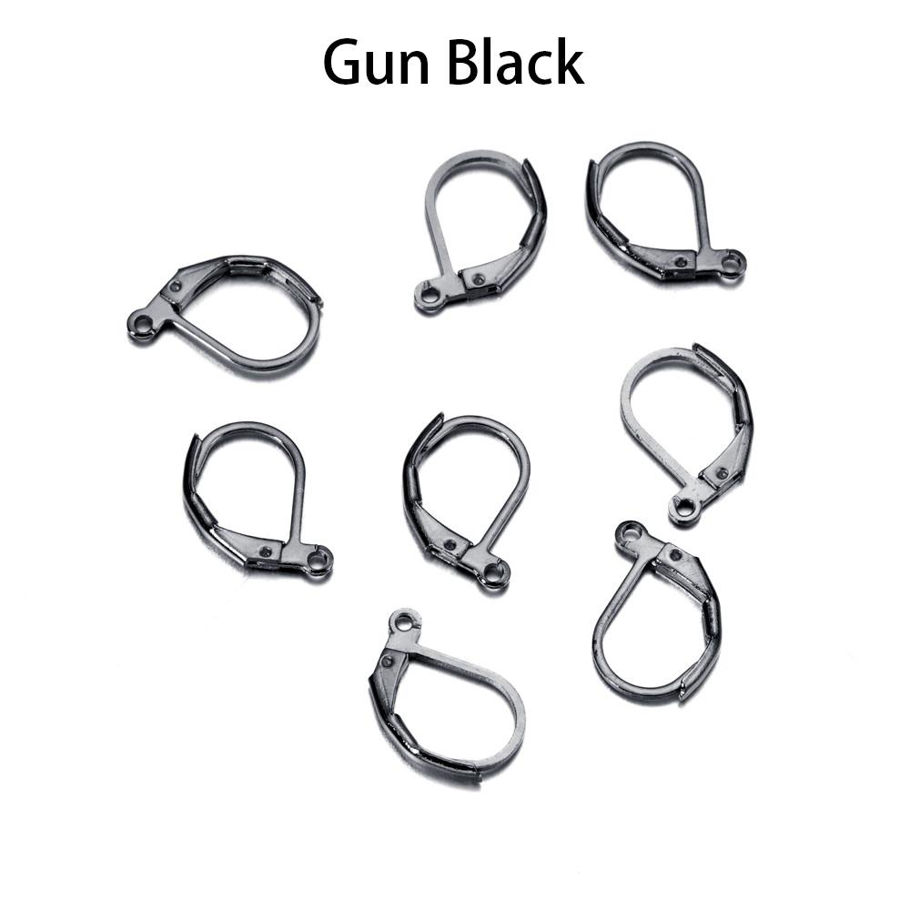 50pcs/lot Gold Silver French Lever Earring Hooks Wire Settings Base Hoops Earrings For DIY Jewelry Making Supplies Wholesale