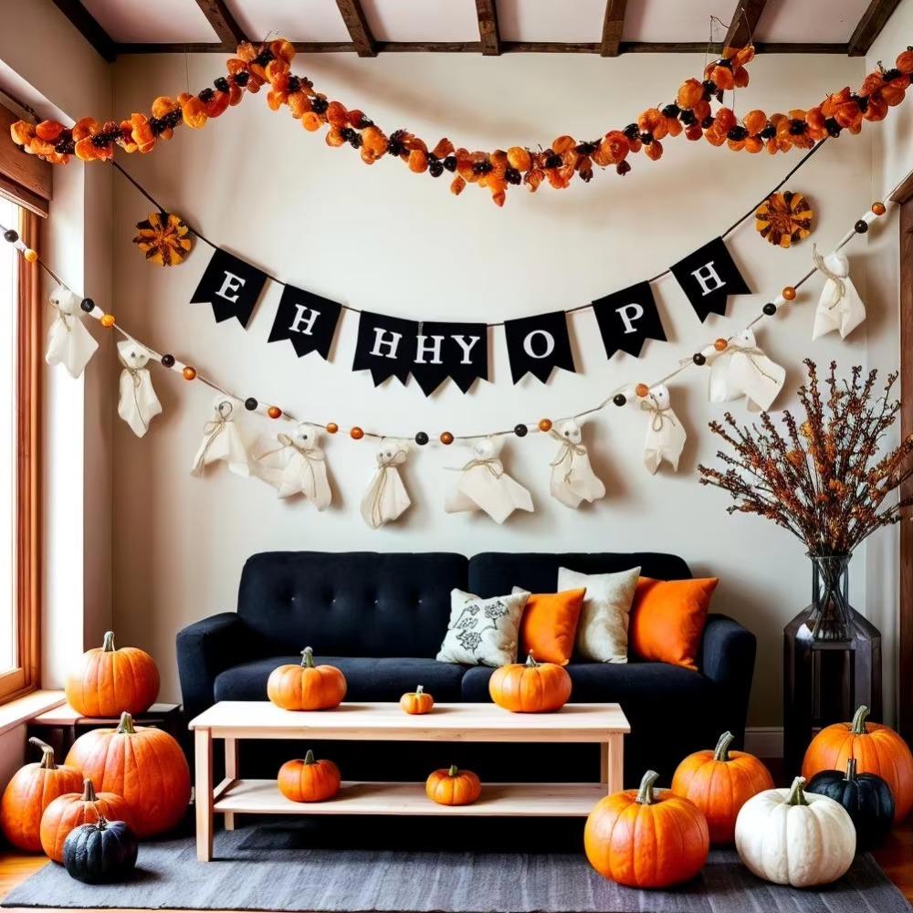 84 inch Hanging Ghost String Reusable Hallowee Hanging Decoration Halloween Spooky Pentant  Outdoor