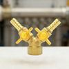 Brass 2 Way Tap Adapter Garden Irrigation 2 Way Double Tap Hose Adapter Adjustable Control Faucet Connector Adapter