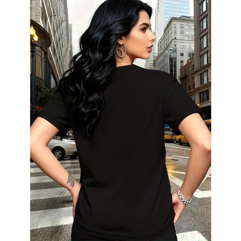 And White Butterfly Print Fashion Breathable T-Shirt for Family Travel, Campus, Casual S, Daily Commute, Sister Outfits,