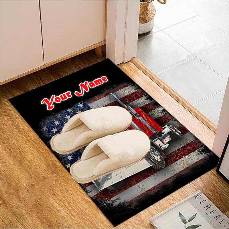 1PC Custom Name Truck Driver's Pride Theme Floor Mat Ideal for Living Room, Game Rooms, Office, Bedroom,Floor Mat Playful Design