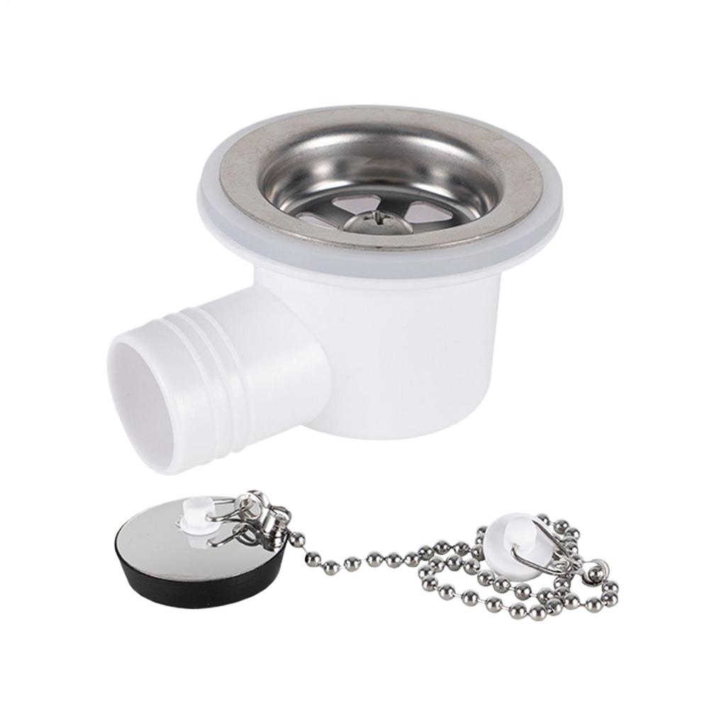 Sink Drain Strainer Stainless Steel Angle Fitting Waste Plug For Motorhome RV Boat Kitchen Bathroom Outdoor Camping Road Trip