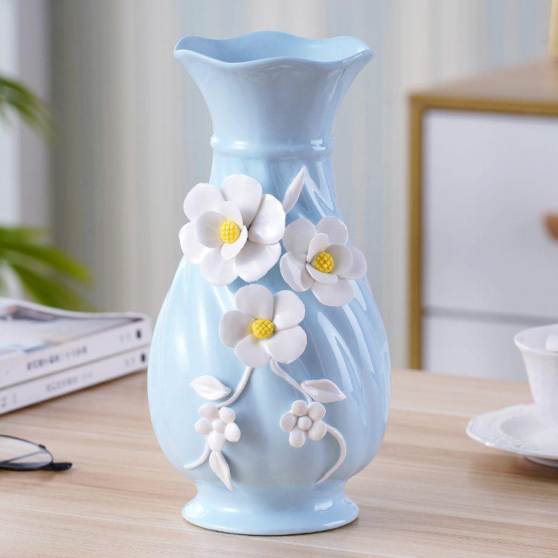 European Modern Ceramic Vase for Flower Arrangements - Ideal Home Decor for Living Room, Dining Table, or Coffee Table - Perfect Housewarming Gift