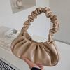 Plissierte Handtaschen für Damen Pu Wolken-Taschen Freizeit Achseltasche Shopping Schultertaschen Knödel-Handtasche Damen Handtaschen