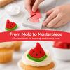 Washable Silicone Mould Watermelon Slice Fruit Silicone Mold Dessert Mould  Fondant Cake Decorating