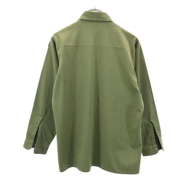 US ARMY Vintage Utility Long Sleeve Military Shirt Khaki Men's Used