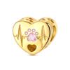 Golden Angel Virgin Mary Charms Bead 925 Silver Inlaid Zircon Puppy Pendants Fit Bracelet DIY Jewelry Gift