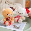 Wear Christmas Hat Christmas Series Plush Toys Bear Plushies Doll  Christmas Party Decor