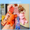 Porte-clés Ange Ours en Résine Mignon Accessoire Sac d'École Dessin Animé Cadeau Créatif