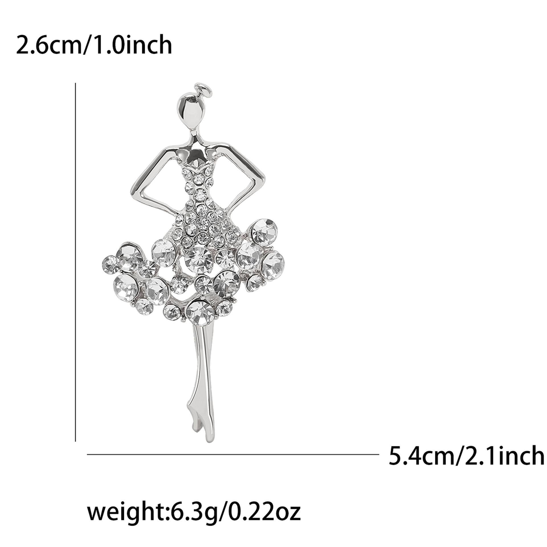 

Брошь Танцующая девушка из сплава со стразами, эксклюзивный женский костюм, пальто, корсаж, ювелирные изделия, булавка