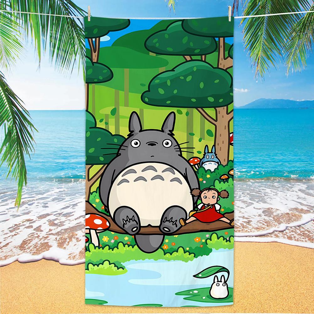 Send Cartoon Animation Chinchilla Beach Towel Microfiber Digital Printing Quick-Drying Beach Towel