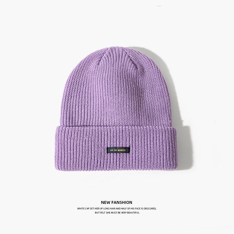 Fashion Versatile Wool Hat Cold-proof and Warm Hat Women's Autumn and Winter Sports Cycling Face Small Men's Knitted Hat
