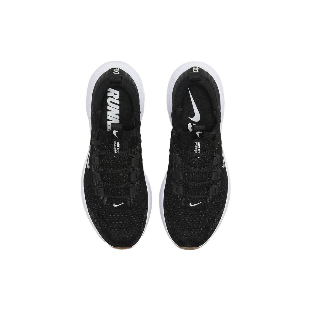 Nike Womens React Escape Run Flyknit 'Black White' (women's sizes) Black / White / Iron Grey Casual Shoes DC4269 001
