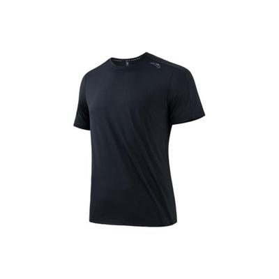 Pure Color Ice Skin Running Sports Short Sleeve T-Shirt Men Tops Basic-Black 152335108-3