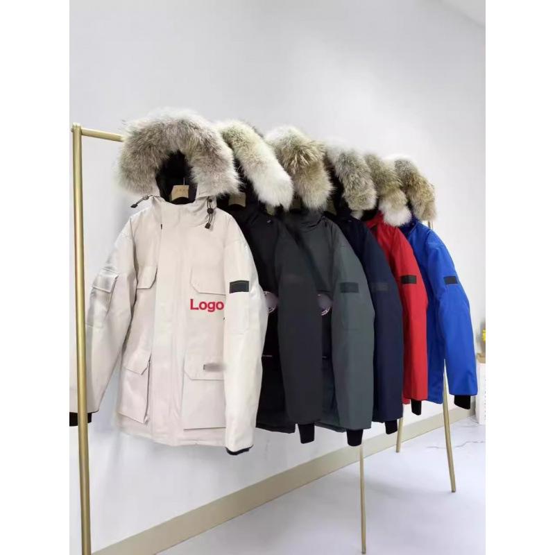 Goose down jacket Canadian men's and women's expedition down jacket thickened couple's clothing Parker