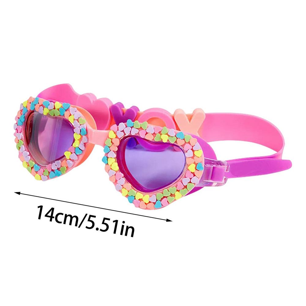 New Waterproof Children's Swimming Goggles Cartoon Heart Shape UV Fogging Proof Swim Training Glasses For Children Kids Gifts