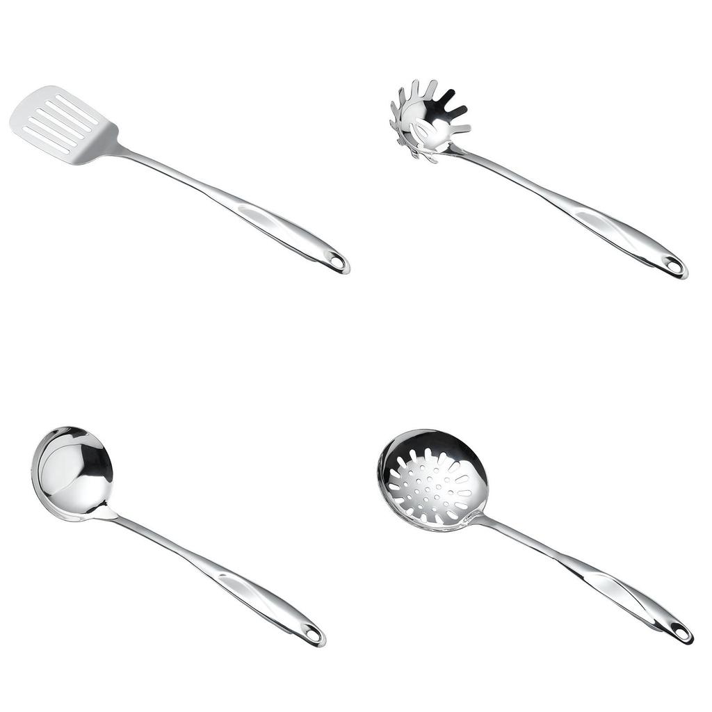 Stainless Steel Kitchen Utensils With Wall Mount For Durable Cooking And Storage