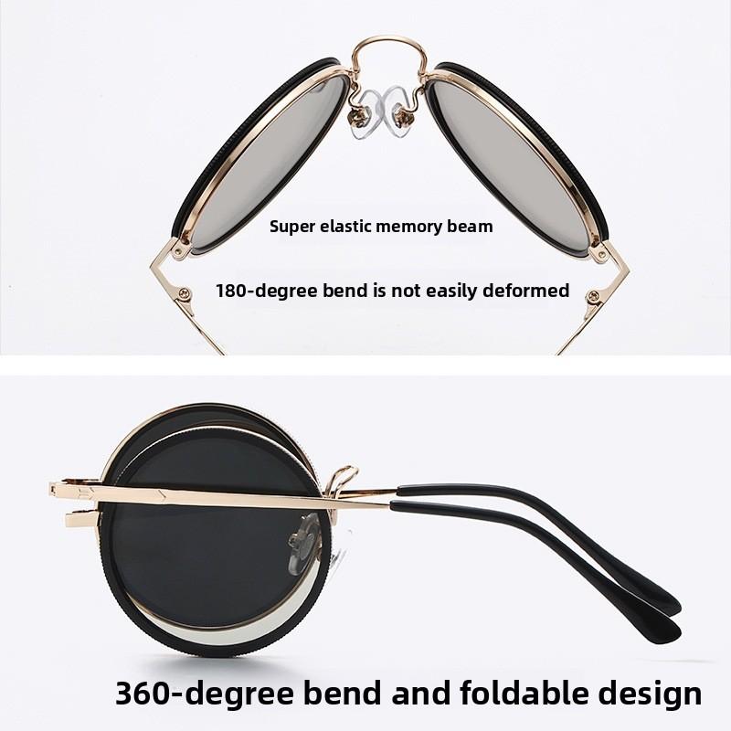 New Nd Adjustable-Brightness Tinted Sunglasses Fashionable Foldable Polarised Sunglasses Classic Driving Shades