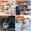 Vacuum Cleaner Wet Dry Blow Three Uses 10 Gallon 3200w 8 Peak Hp Stainless Steel Shop Vac Garage Portable