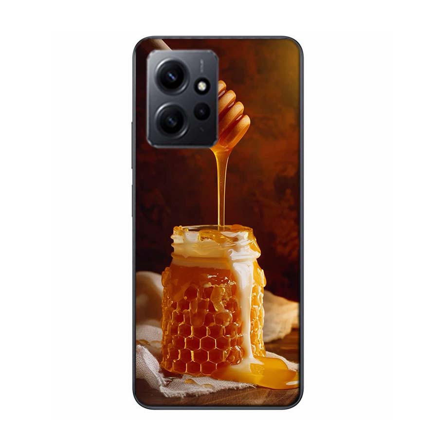 Golden Honey Dripping From Honeycomb Phone Case For Redmi Note 14 15 Pro 5G 13 12 Pro Plus 11 11T 11E 11S 10 Pro 10S 9 9S Cover