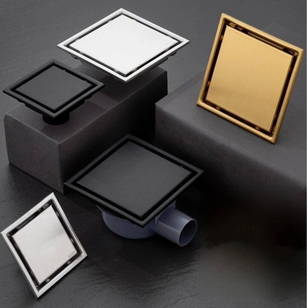 Anti-Odor Floor Drain Cover Recessed Shower Filter Invisible Drainage Covers  Bathroom Drains