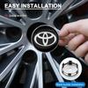 Toyota 2026 Neue Radkappen 4 Stück 60mm Auto Radnabenkappe Logo Aufkleber Felgenabdeckung Emblem Aufkleber Toyota Corol Autoaufkleber