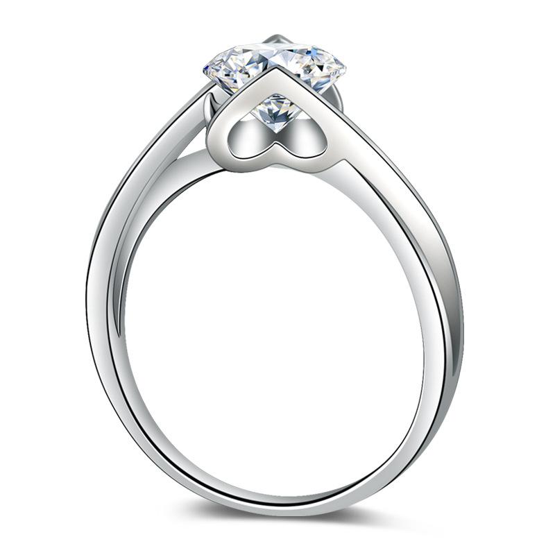 Lindon Klassisk Kopparlegering Zirkon Ring Dam Smycken Bröllopslöfte Festpresent